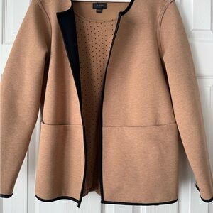 J. Jill Camel and Black Open Front Reversible Jacket with Co- ordinating Shell!